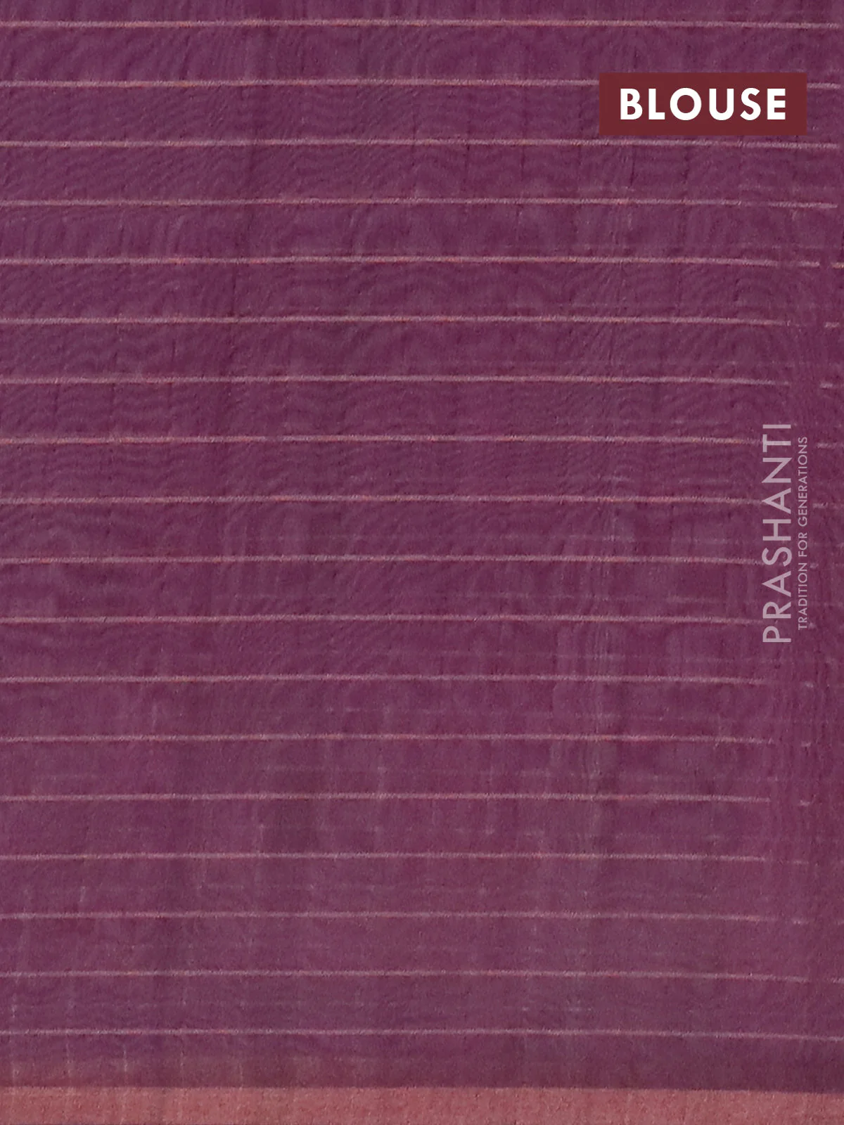 Semi chanderi saree magenta pink and beige with allover zari woven checked pattern & bandhani prints and printed pallu - Image 4