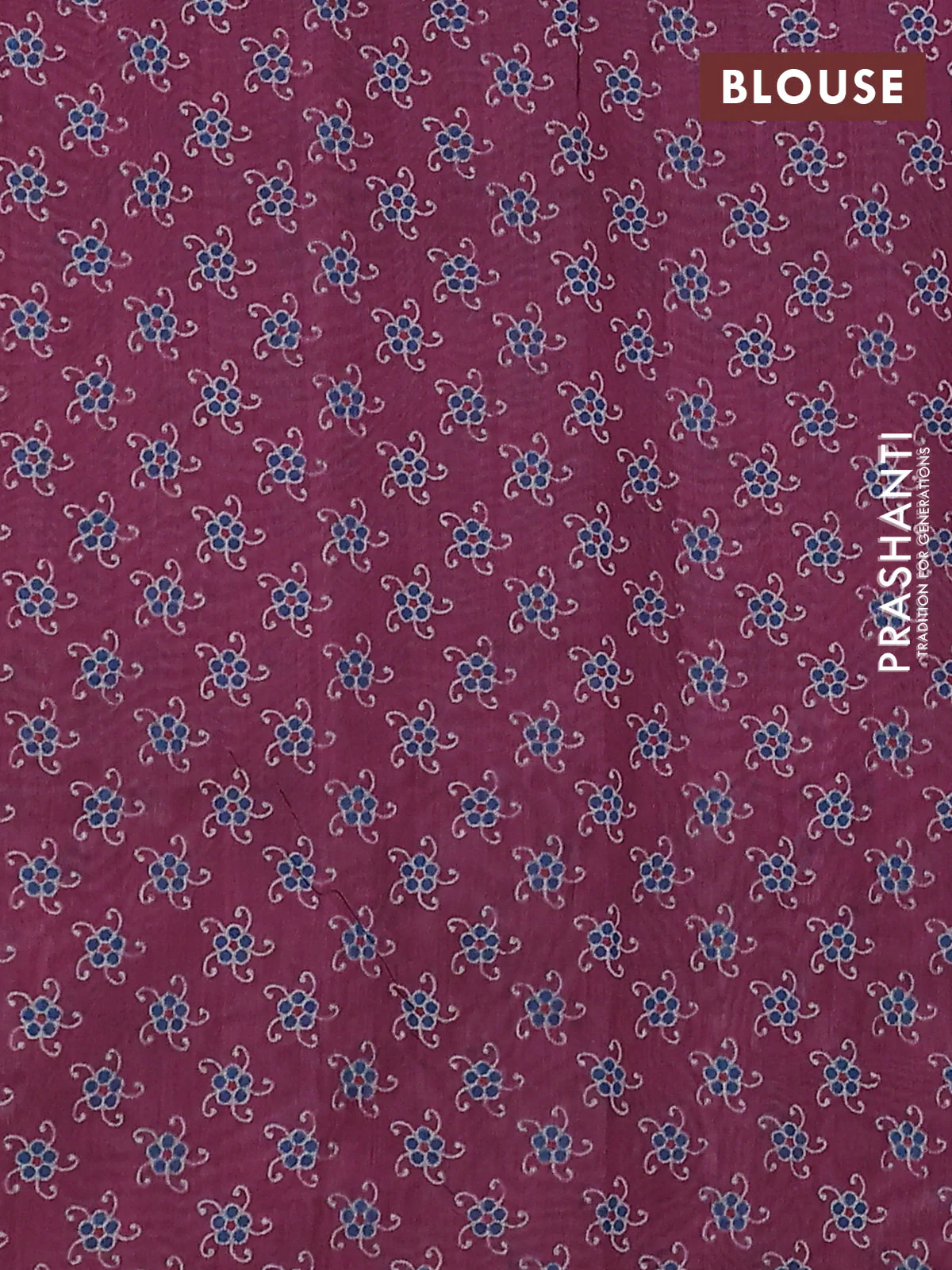Semi chanderi saree magenta pink with allover prints and embroidery pallu - Image 3