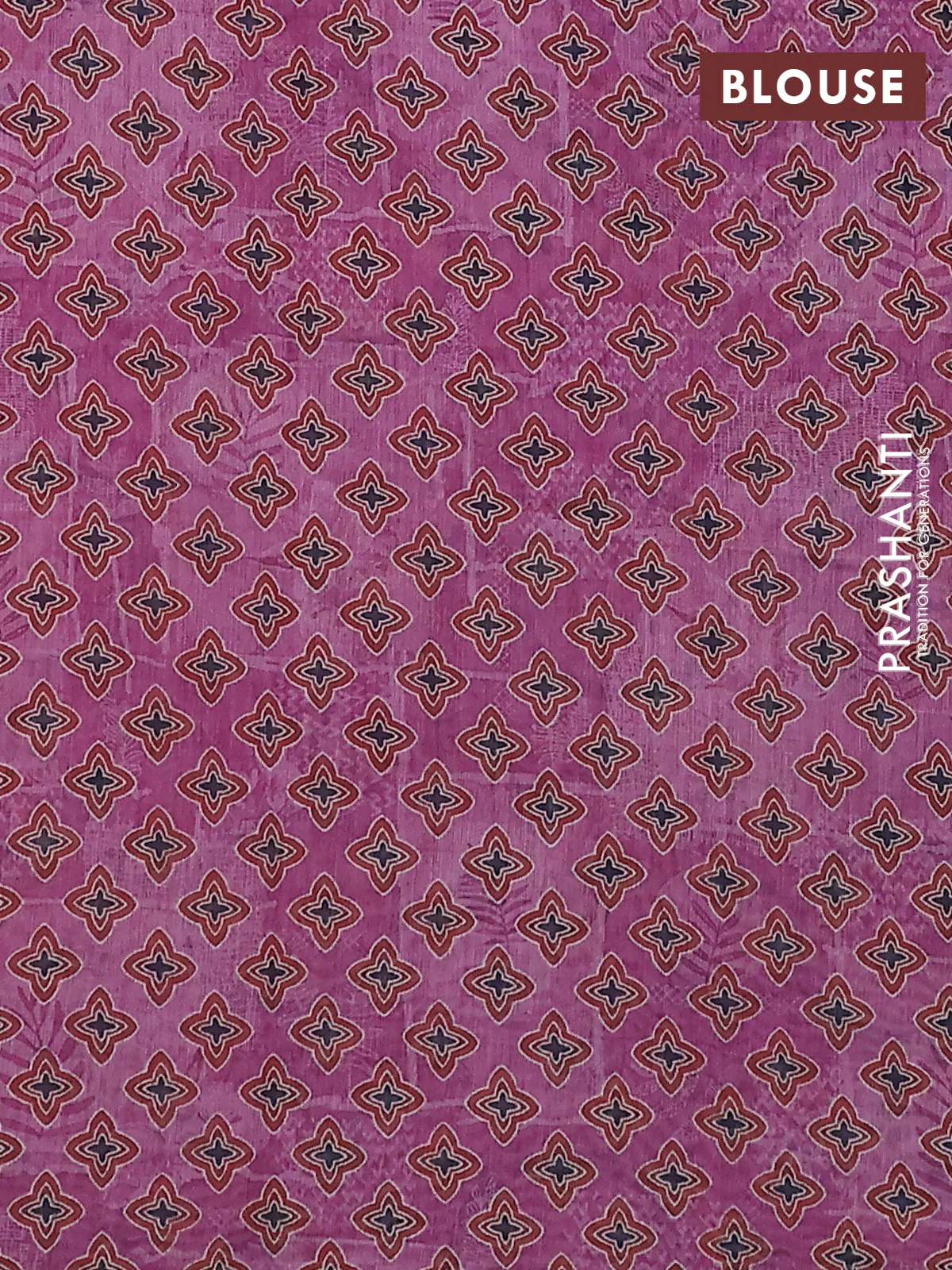 Semi chanderi saree magenta pink with allover prints and embroidery pallu - Image 3