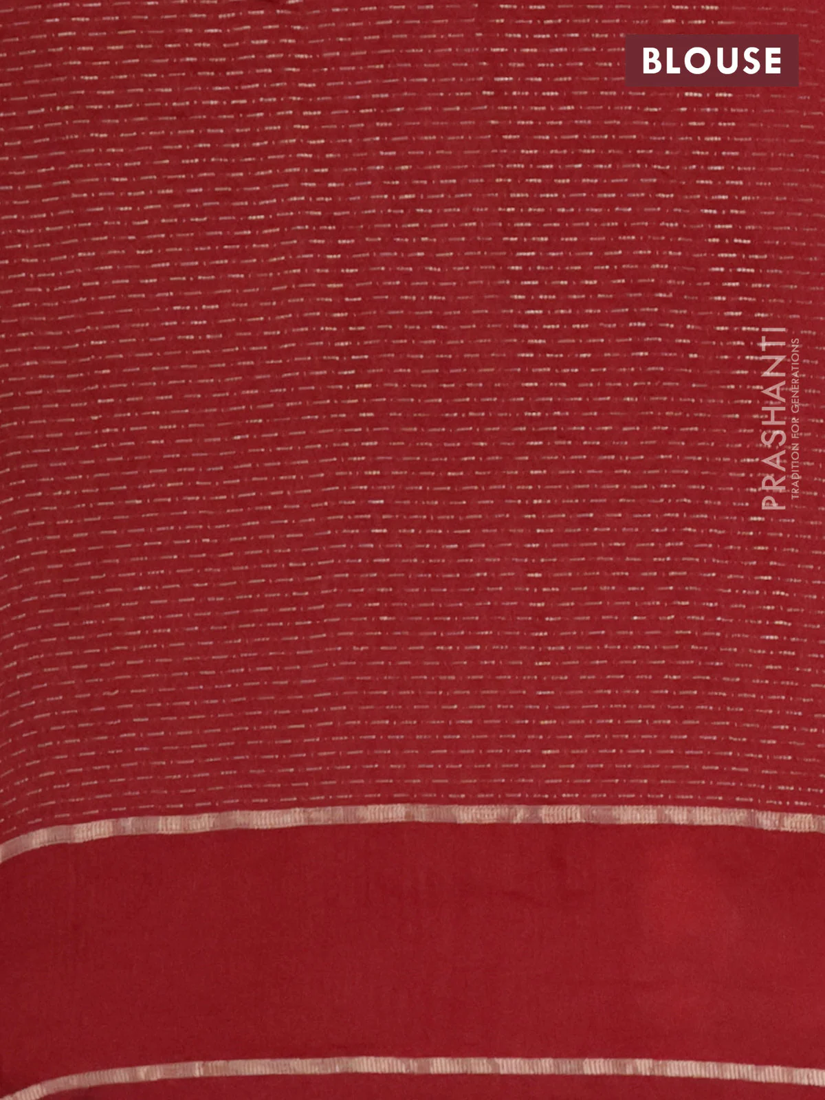 Semi chanderi saree maroon with allover zari weaves and floral embroidery border - Image 4