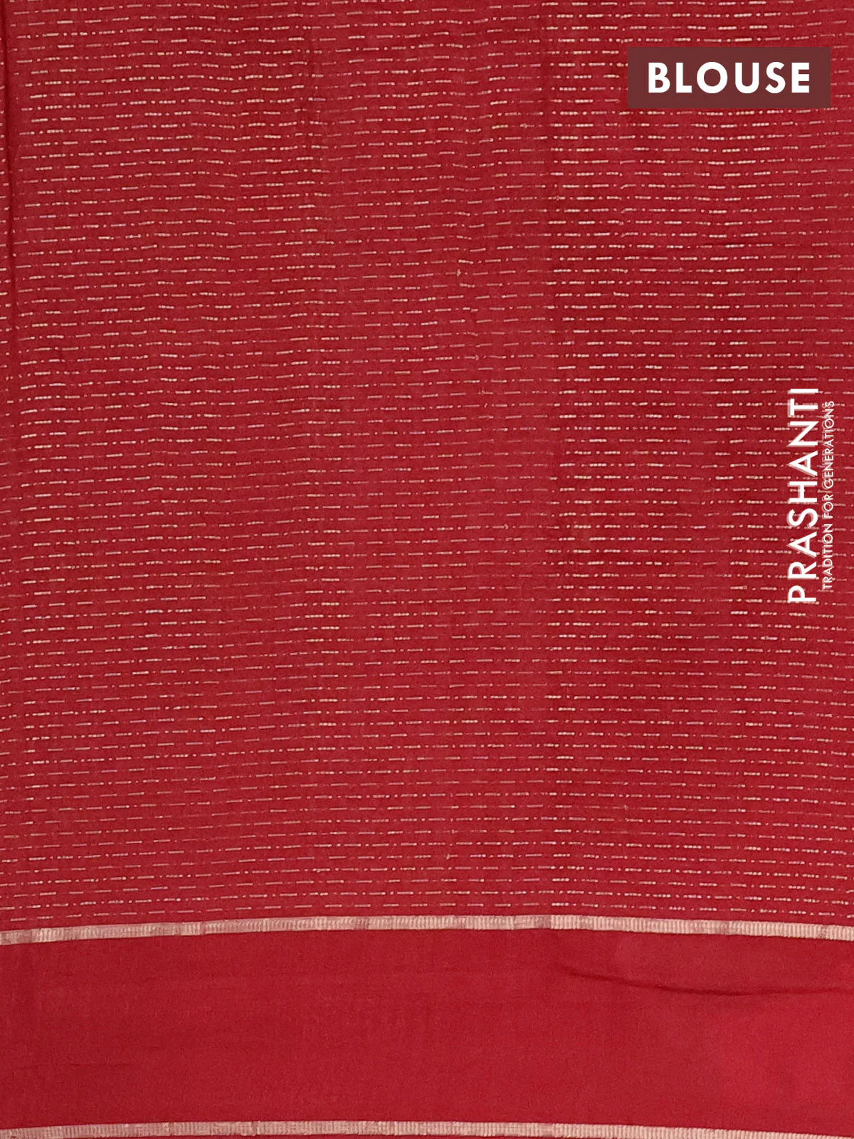 Semi chanderi saree maroon with allover zari weaves and floral embroidery border - Image 4