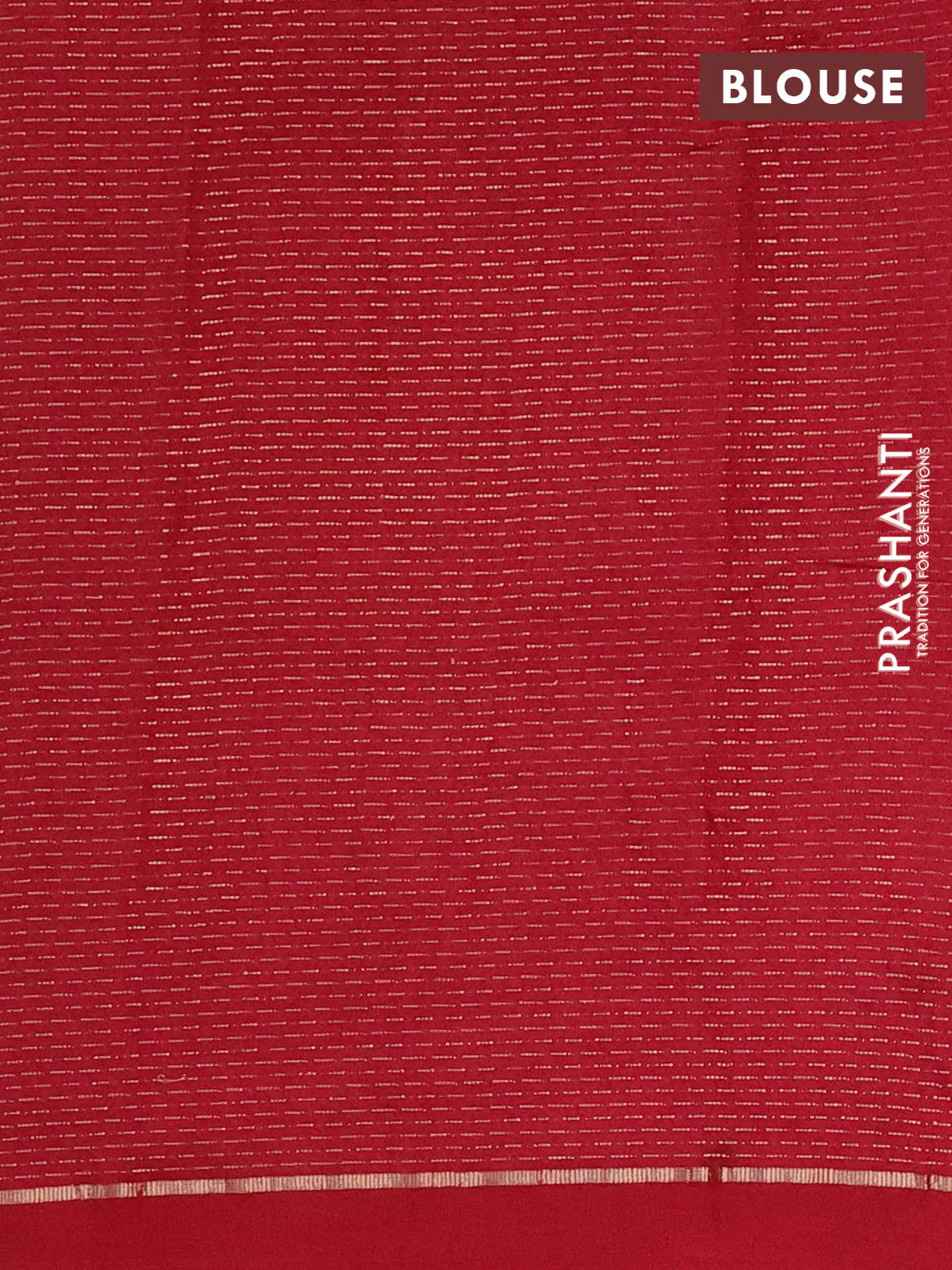 Semi chanderi saree maroon with allover zari woven stripes pattern and embroidery border - Image 4