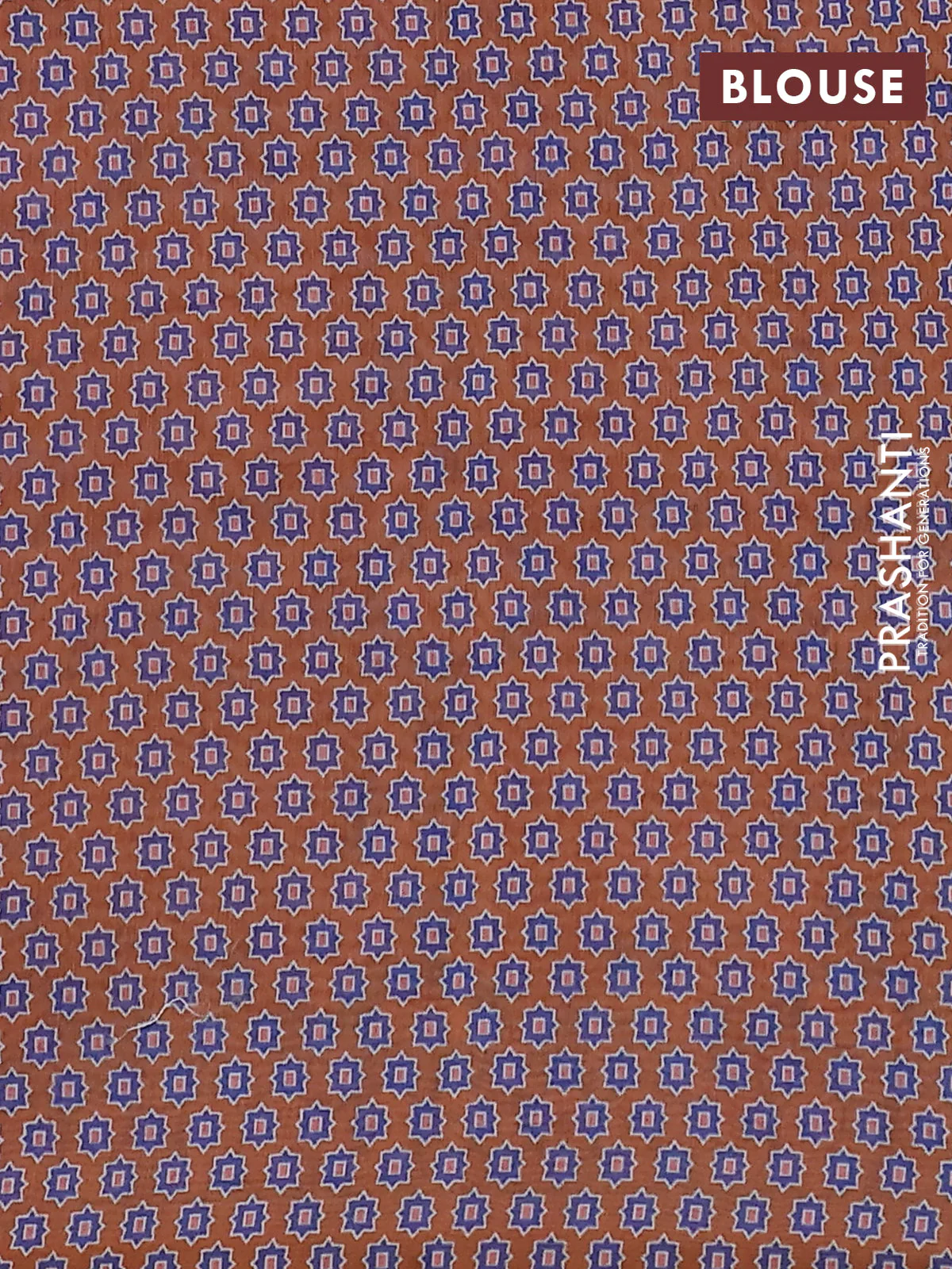 Semi chanderi saree mustard yellow with allover ajrakh prints and embroidery pallu - Image 3