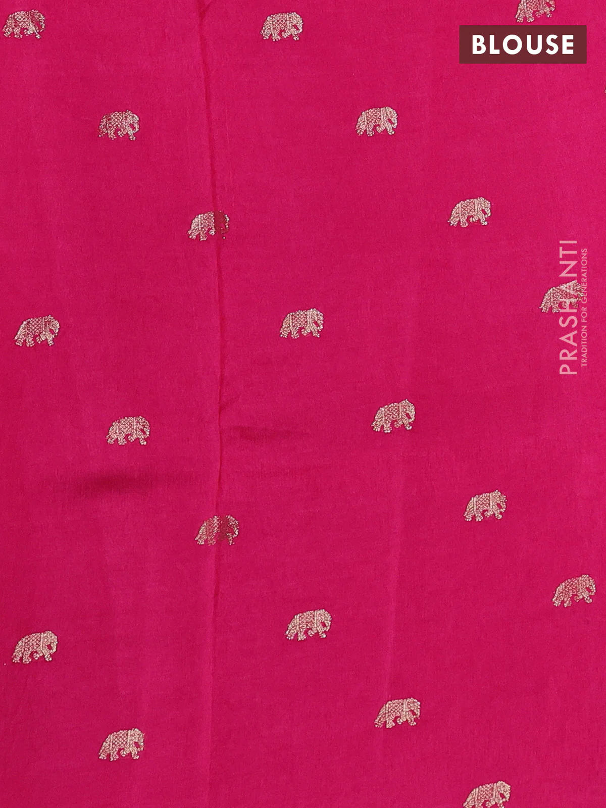 Semi crepe silk saree pink with allover convent embroidery and elephant zari woven border - Image 3