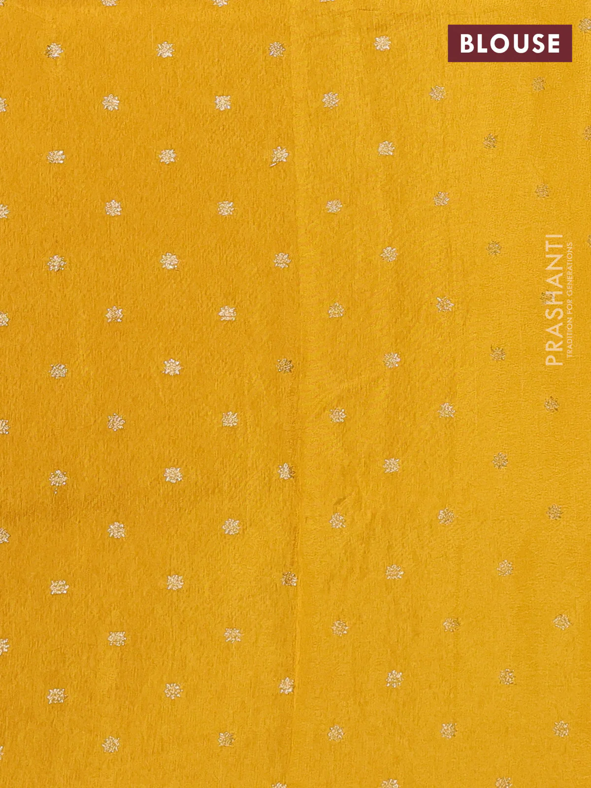 Semi crepe silk saree yellow with convent embroidery and paisley zari woven border - Image 3