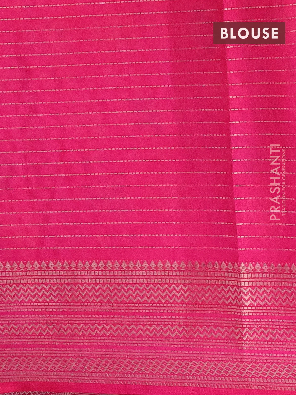 Semi dola saree cs blue and pink with allover zari weaves & floral prints and zari woven border - Image 4