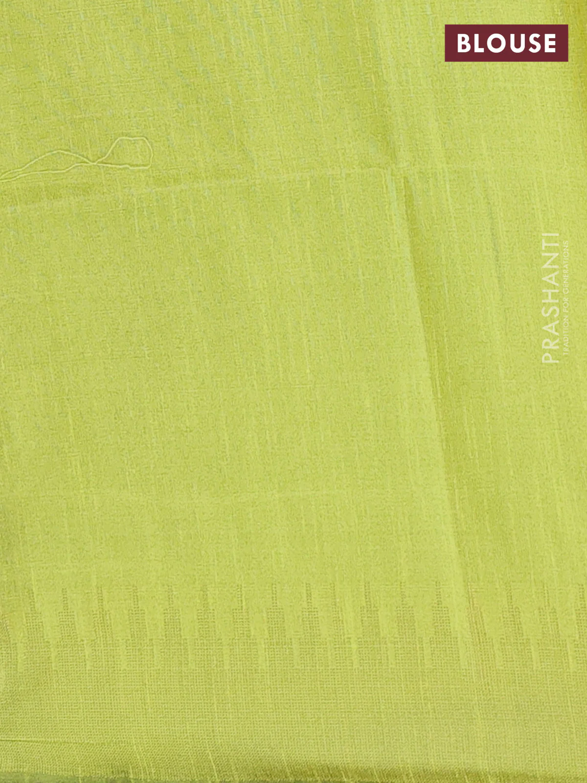 Semi dupion saree blue and fluorescent green with allover zari weaves and temple zari woven border - Image 4