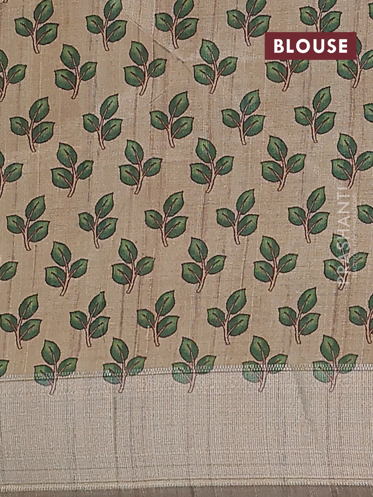 Semi dupion saree dark mustard with allover zari checks pattern and madhubani printed pallu & blouse - Image 4