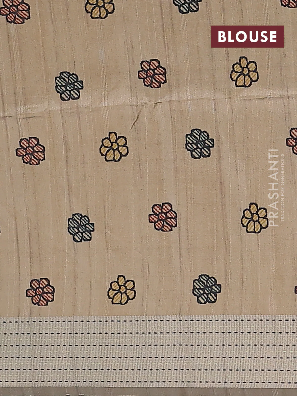 Semi dupion saree light green with plain body and madhubani printed pallu & kantha stitch work - Image 4