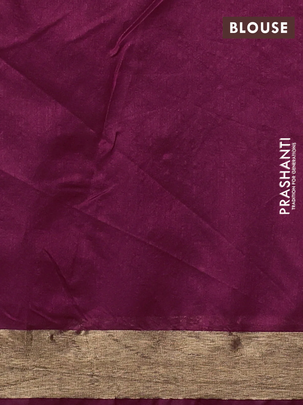 Semi dupion saree magenta pink with allover thread weaves and parsi embroidery work zari woven border - Image 3