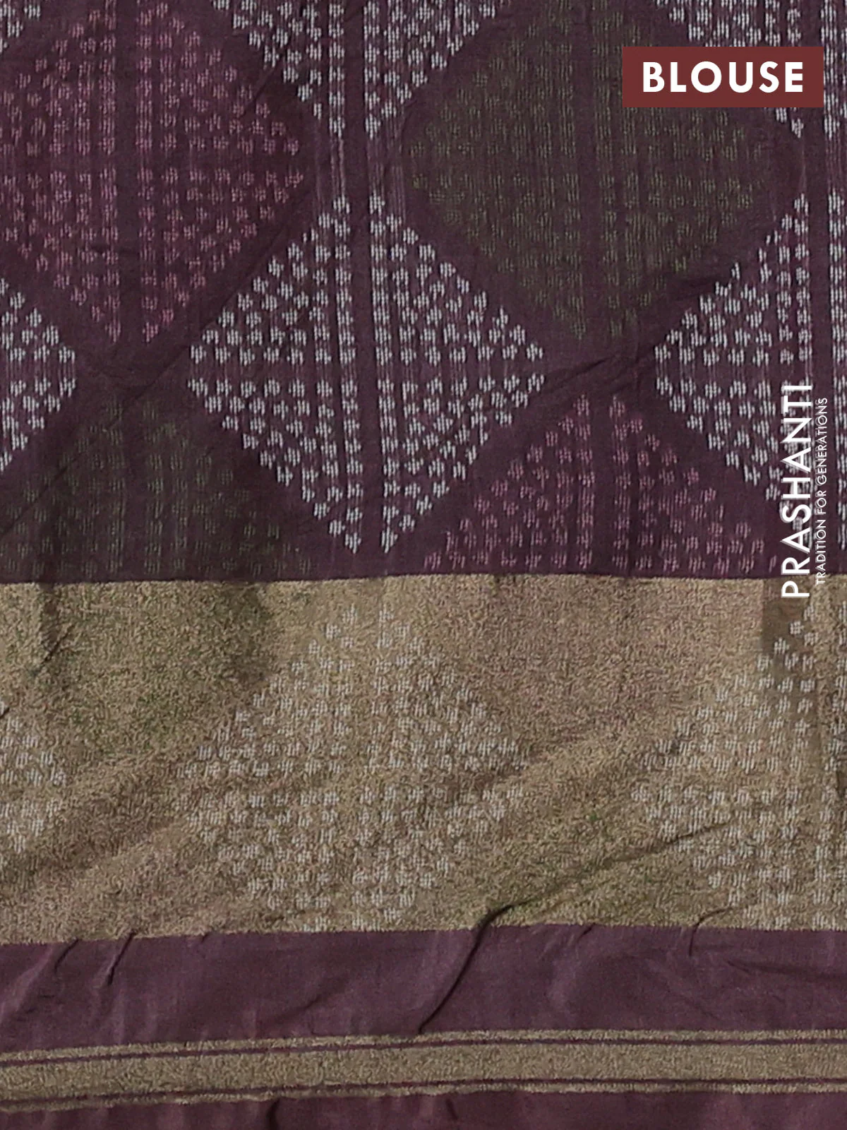Semi dupion saree mauve pink and rosy brown with allover thread & zari woven buttas and parsi embroidery work zari woven border - Image 3