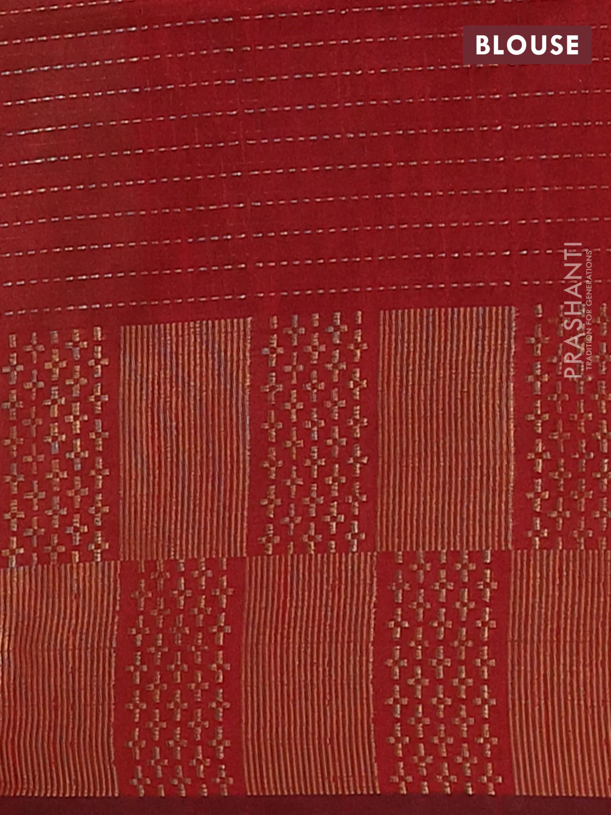 Semi dupion saree mehendi green and maroon with allover zari stripes pattern and zari woven border - Image 4