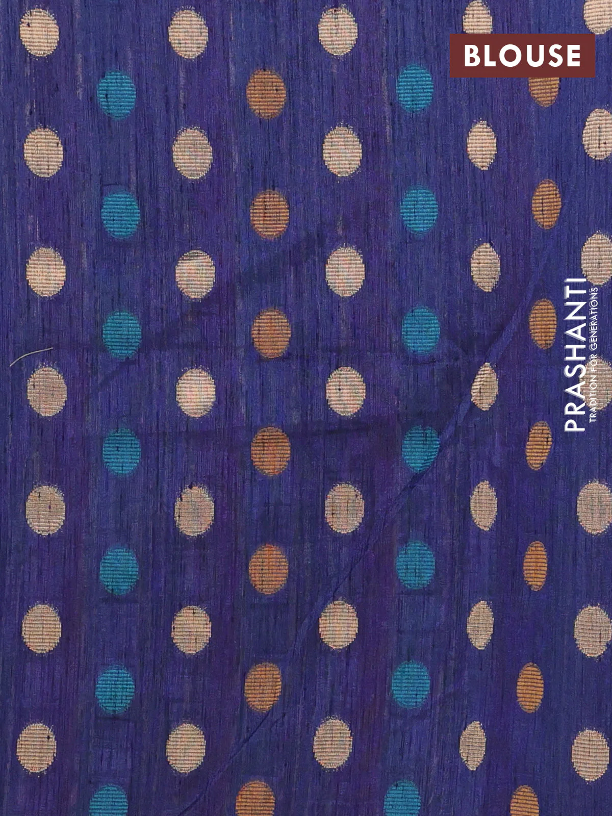 Semi dupion saree navy blue and multi colour with allover kantha stitch work and zari woven border - Image 4