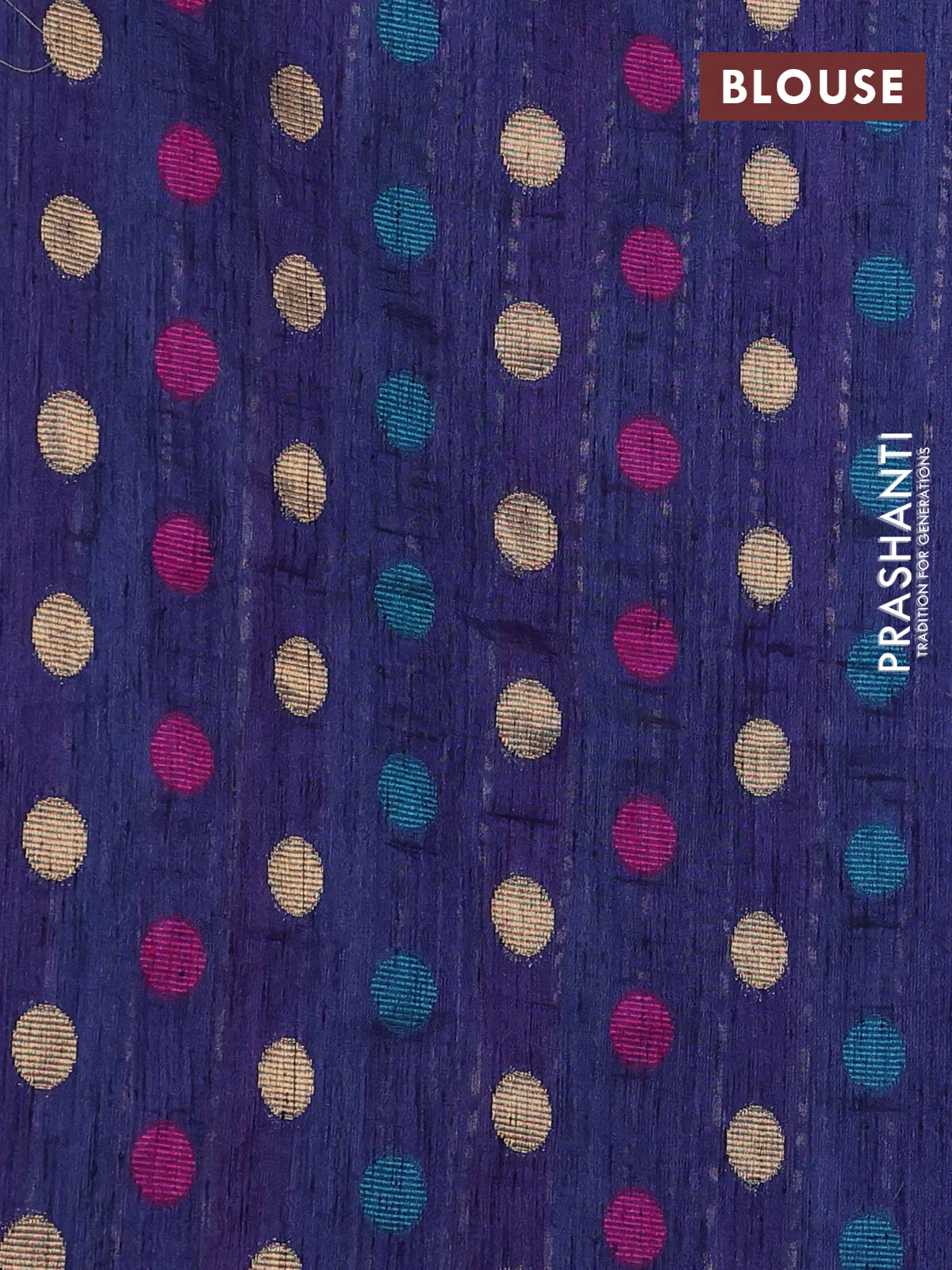 Semi dupion saree navy blue and multi colour with allover kantha stitch work and zari woven border - Image 3