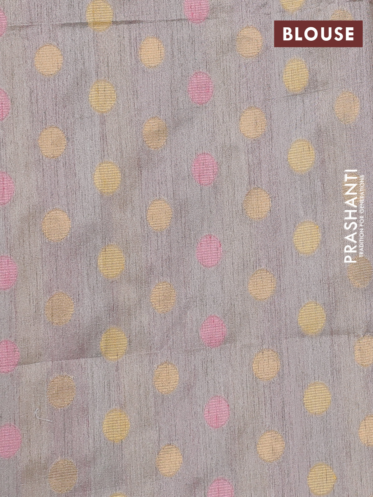 Semi dupion saree pastel grey and multi colour with allover kantha stitch work and zari woven border - Image 3