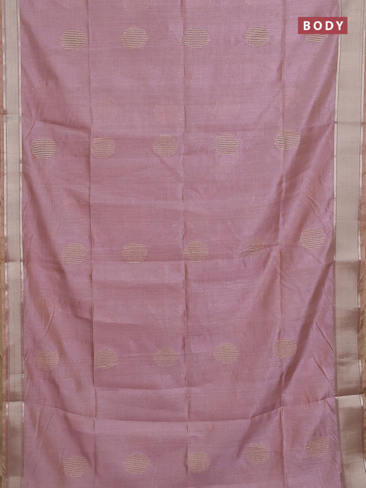 Semi dupion saree pastel pink with zari woven buttas and madhubani printed pallu & blouse - Image 2