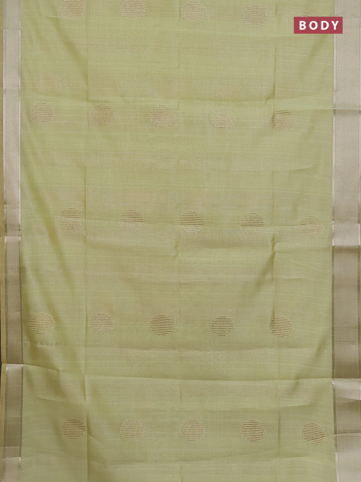 Semi dupion saree pista green with zari woven buttas and madhubani printed pallu & blouse - Image 2