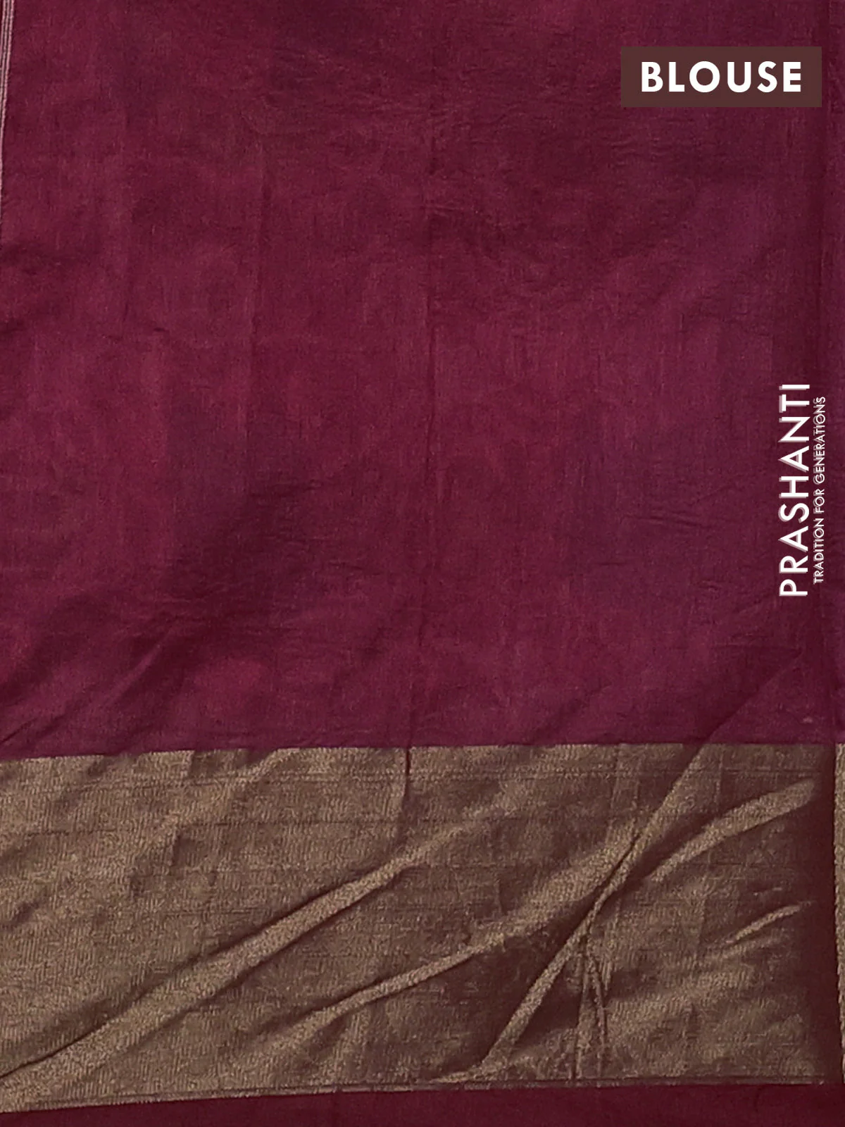 Semi dupion saree red shade and maroon with allover thread weaves and parsi embroidery work zari woven border - Image 3