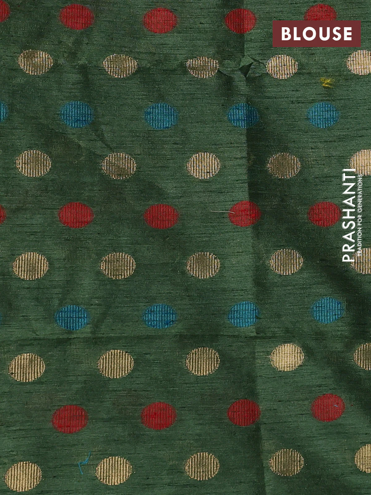 Semi dupion saree sap green and multi colour with allover kantha stitch work and zari woven border - Image 3