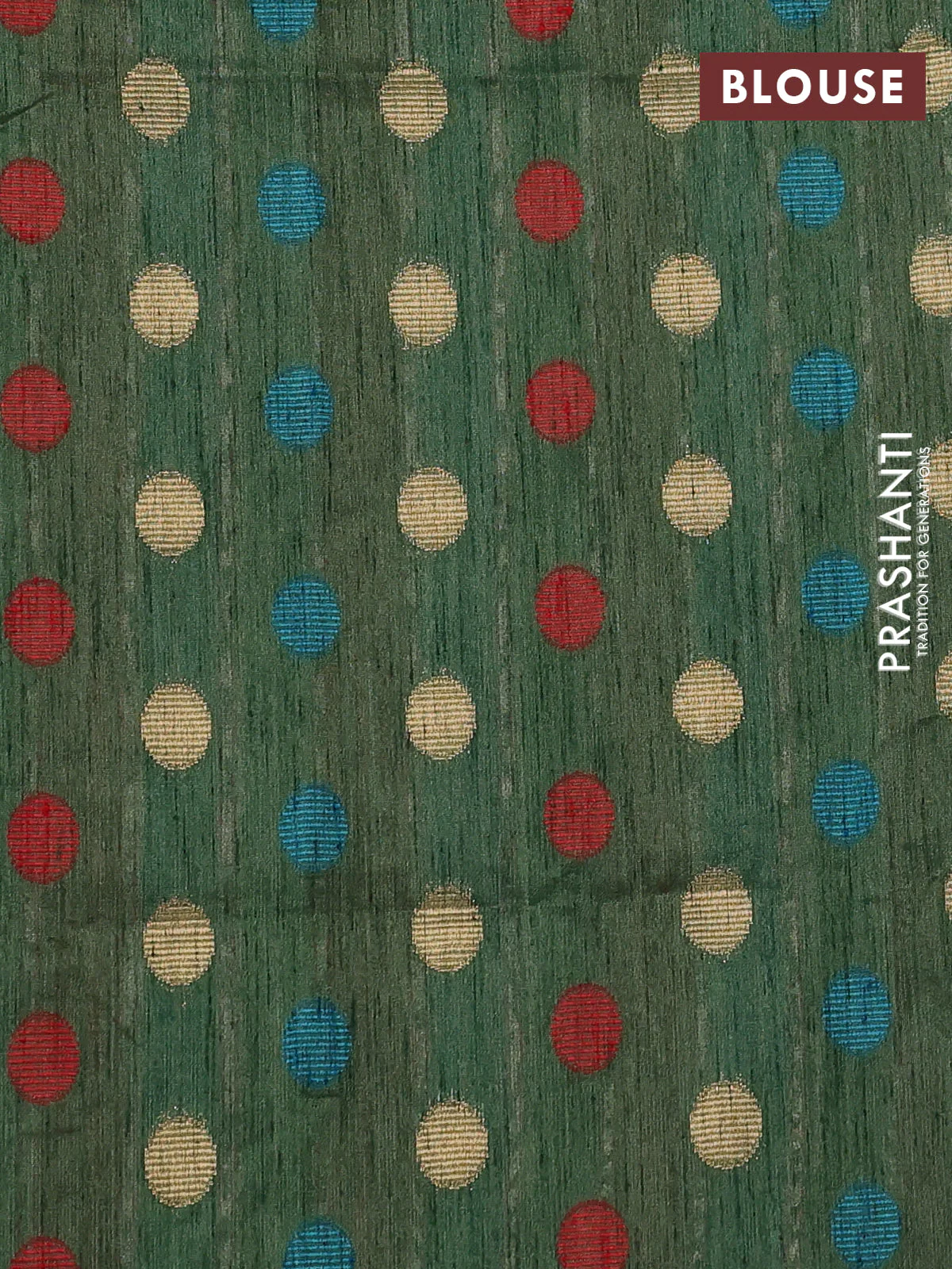Semi dupion saree sap green and multi colour with allover kantha stitch work and zari woven border - Image 3