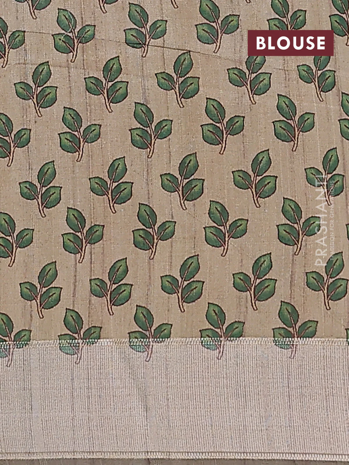 Semi dupion saree wine shade with allover zari checks pattern and madhubani printed pallu & blouse - Image 4