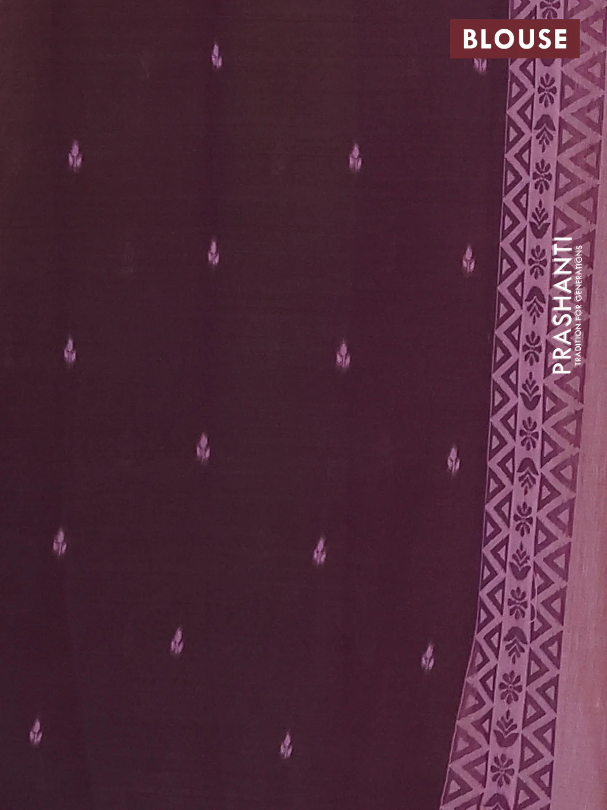 Semi jute silk saree pastel pink and wine shade with thread woven buttas and thread woven pallu - Image 4