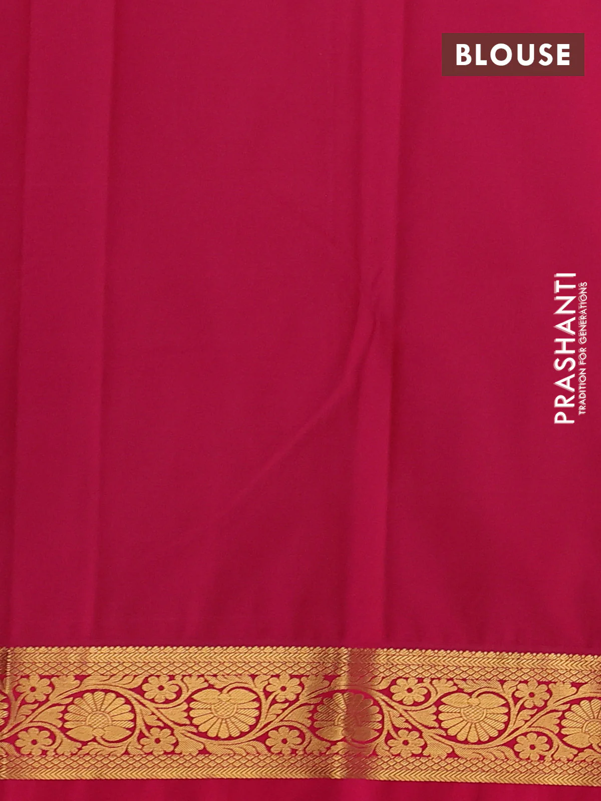 Semi kanchipuram silk saree bottle green and pink with zari woven buttas and zari woven korvai border - Image 3