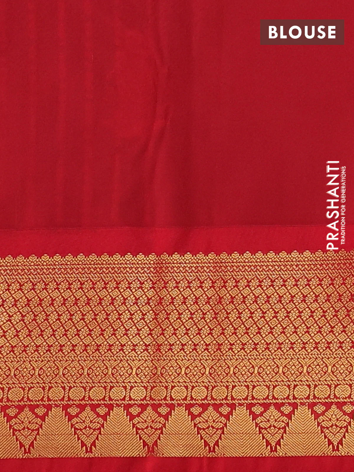 Semi kanchipuram silk saree bottle green and red with allover silver & zari woven buttas and zari woven korvai border - Image 3