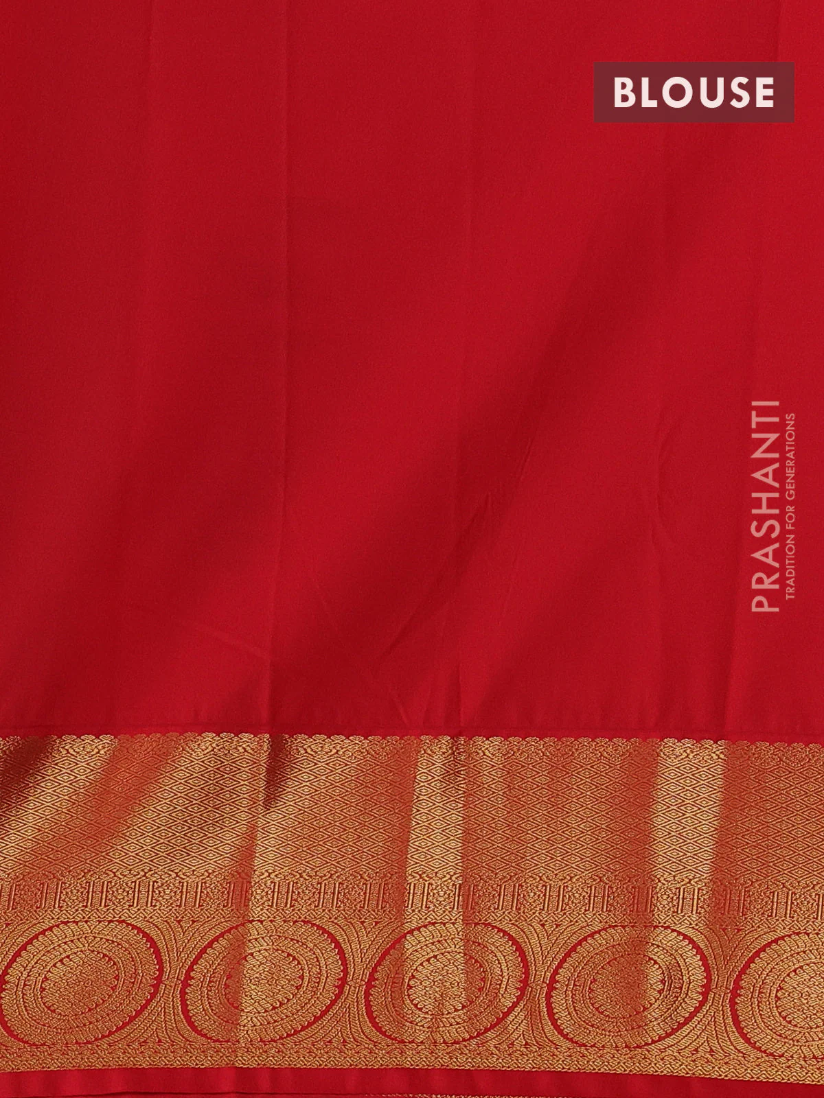 Semi kanchipuram silk saree green and red with allover stripes zari woven buttas and zari woven korvai border - Image 3