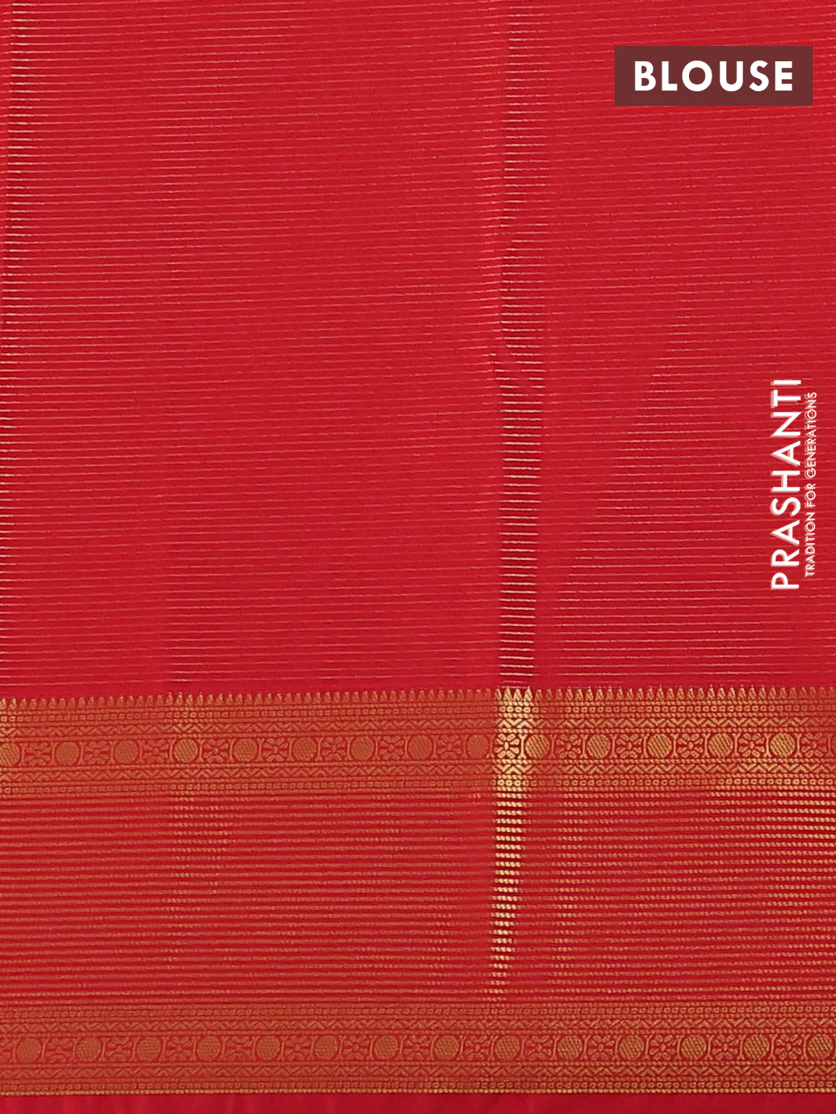 Semi kanchipuram silk saree green and red with allover zari weaves and rich zari woven border - Image 3