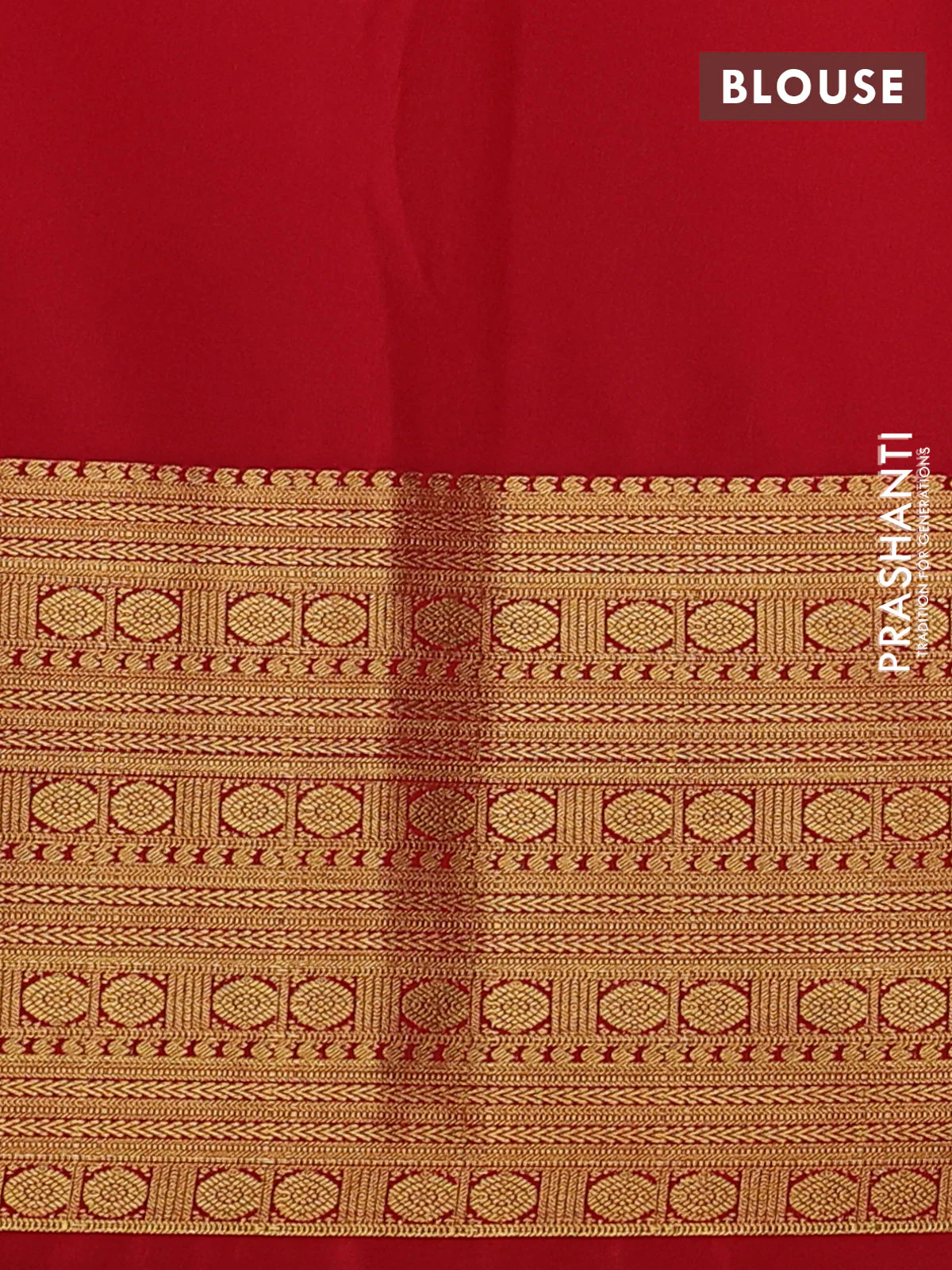 Semi kanchipuram silk saree lavender and red with zari woven buttas and long zari woven border - Image 3