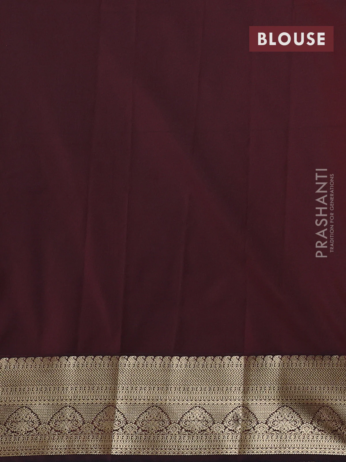Semi kanchipuram silk saree lime green and deep maroon with allover zari small checks & buttas and zari woven border - Image 3