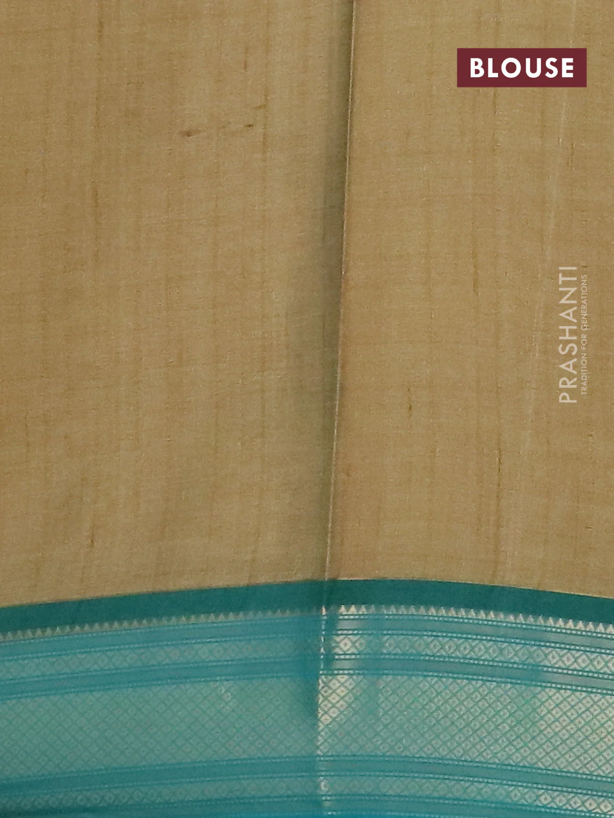 Semi kanchipuram silk saree mehendi green and teal green with allover floral butta prints and zari woven border - Image 4