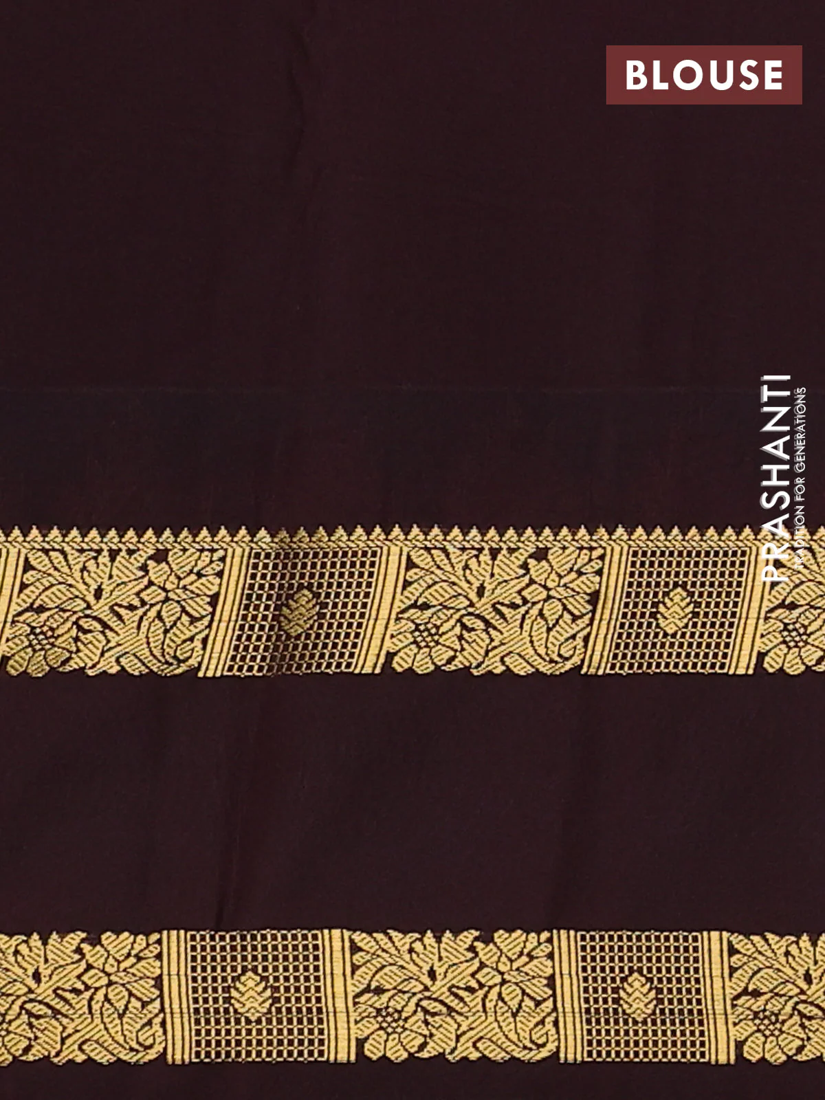 Semi kanchipuram silk saree pink and coffee brown with zari woven buttas and temple design rettapet zari woven border - Image 3