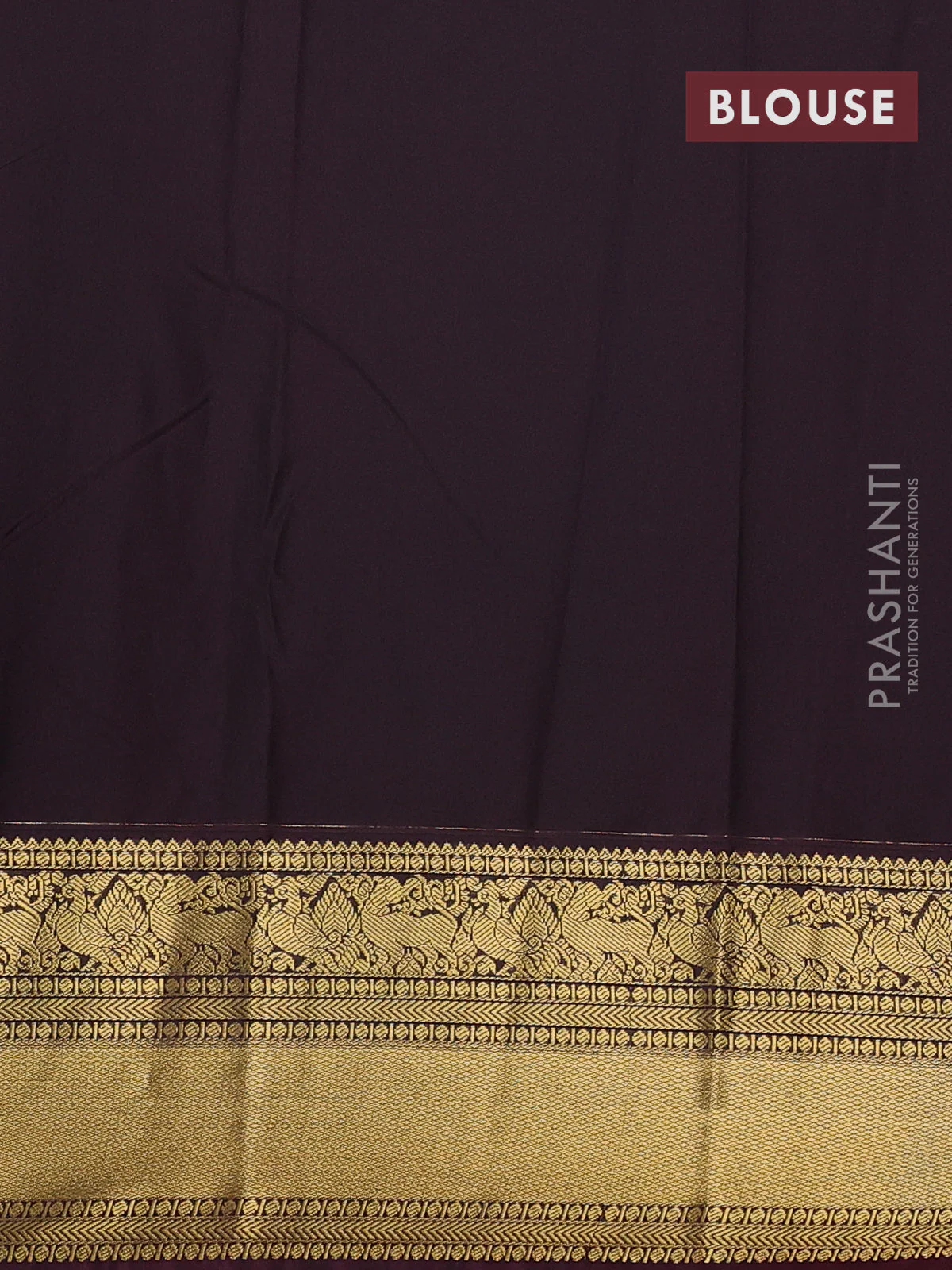 Semi kanchipuram silk saree red shade and wine shade with zari woven buttas and long rich zari woven border - Image 3