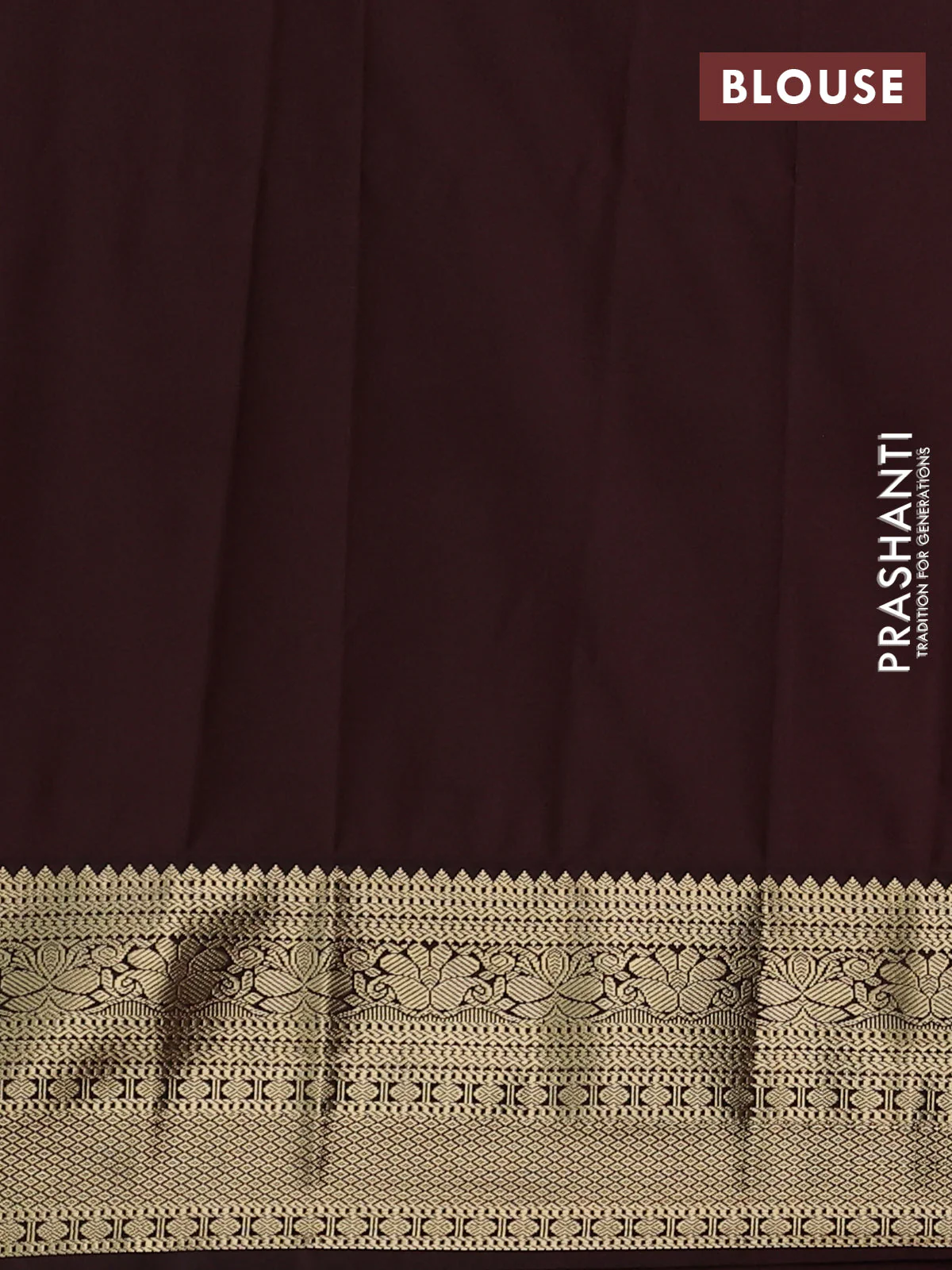 Semi kanchipuram silk saree rustic orange and coffee brown with annam zari woven buttas and zari woven border - Image 3
