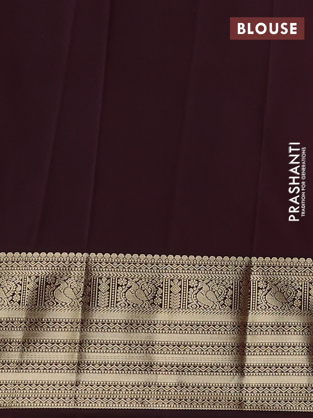 Semi kanchipuram silk saree rustic orange and coffee brown with zari woven stripes pattern and zari woven korvai border - Image 3