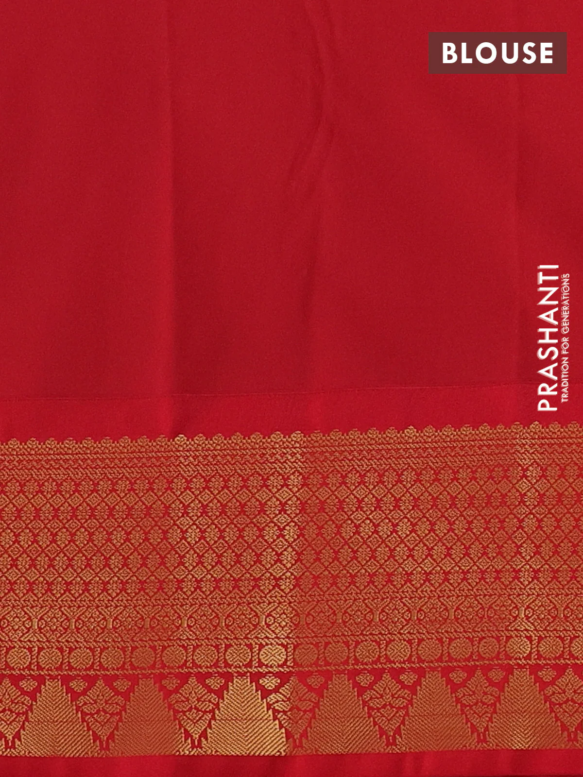 Semi kanchipuram silk saree teal blue and red with allover silver & zari woven buttas and temple zari woven korvai border - Image 3