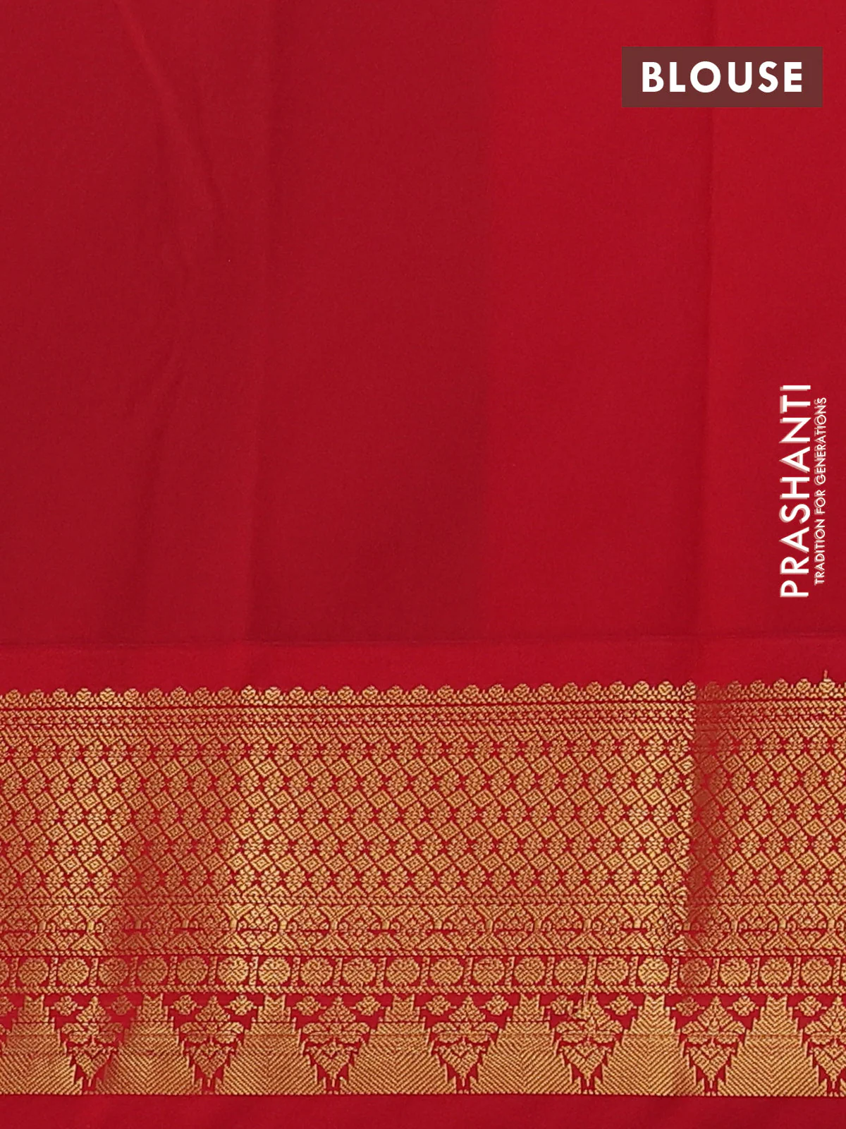 Semi kanchipuram silk saree teal blue and red with allover silver & zari woven buttas and zari woven korvai border - Image 3