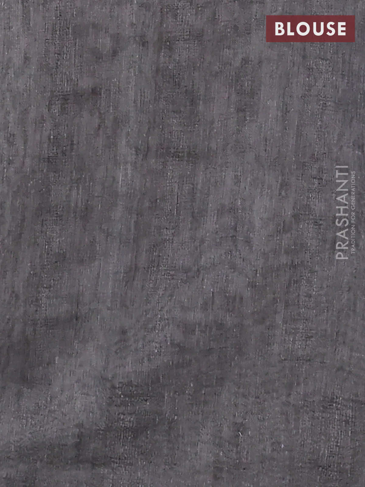 Semi linen saree grey shade with allover madhubani prints & mirror work - Image 4