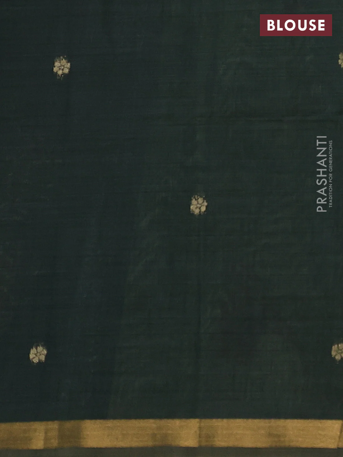 Semi linen saree light green and bottle green with allover thread woven buttas and paithani pallu - Image 3