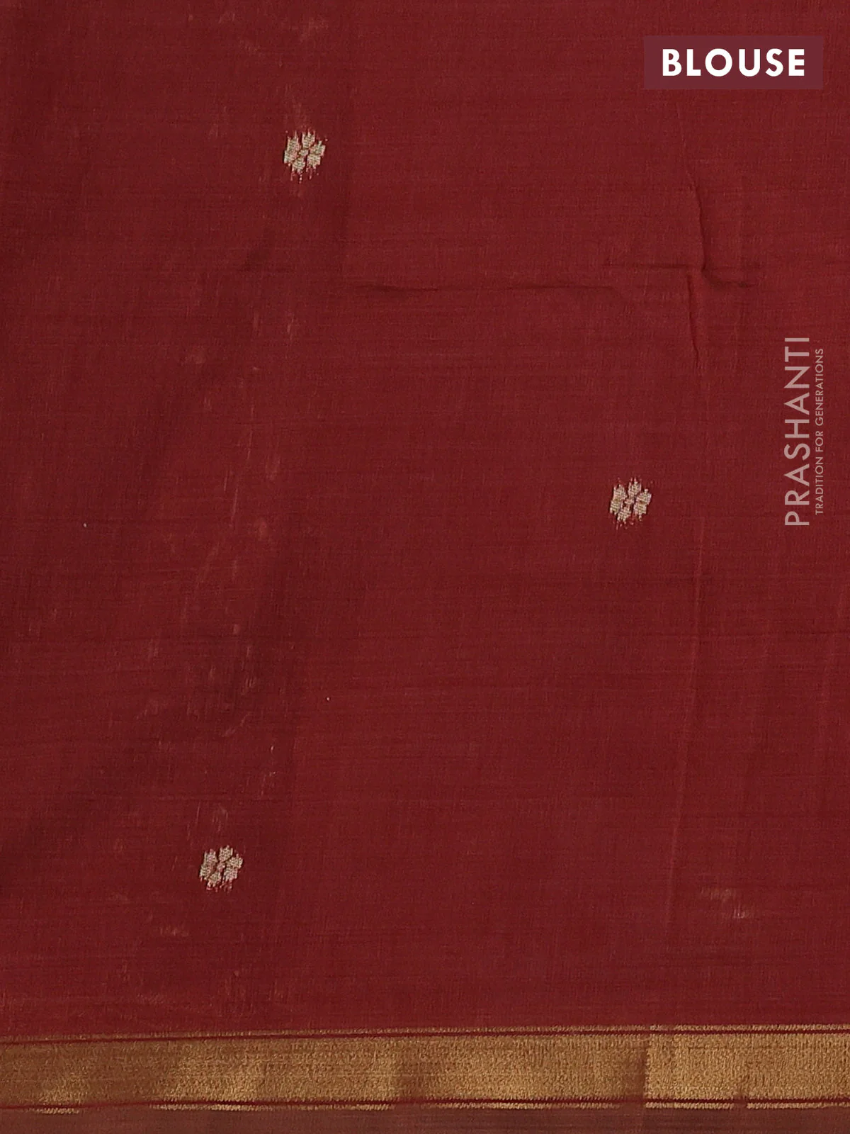 Semi linen saree peach pink and maroon with allover thread weaves and paithani pallu - Image 3