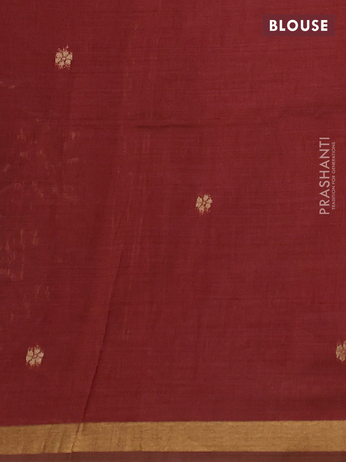 Semi linen saree peach pink and maroon with allover thread woven buttas and paithani pallu - Image 3