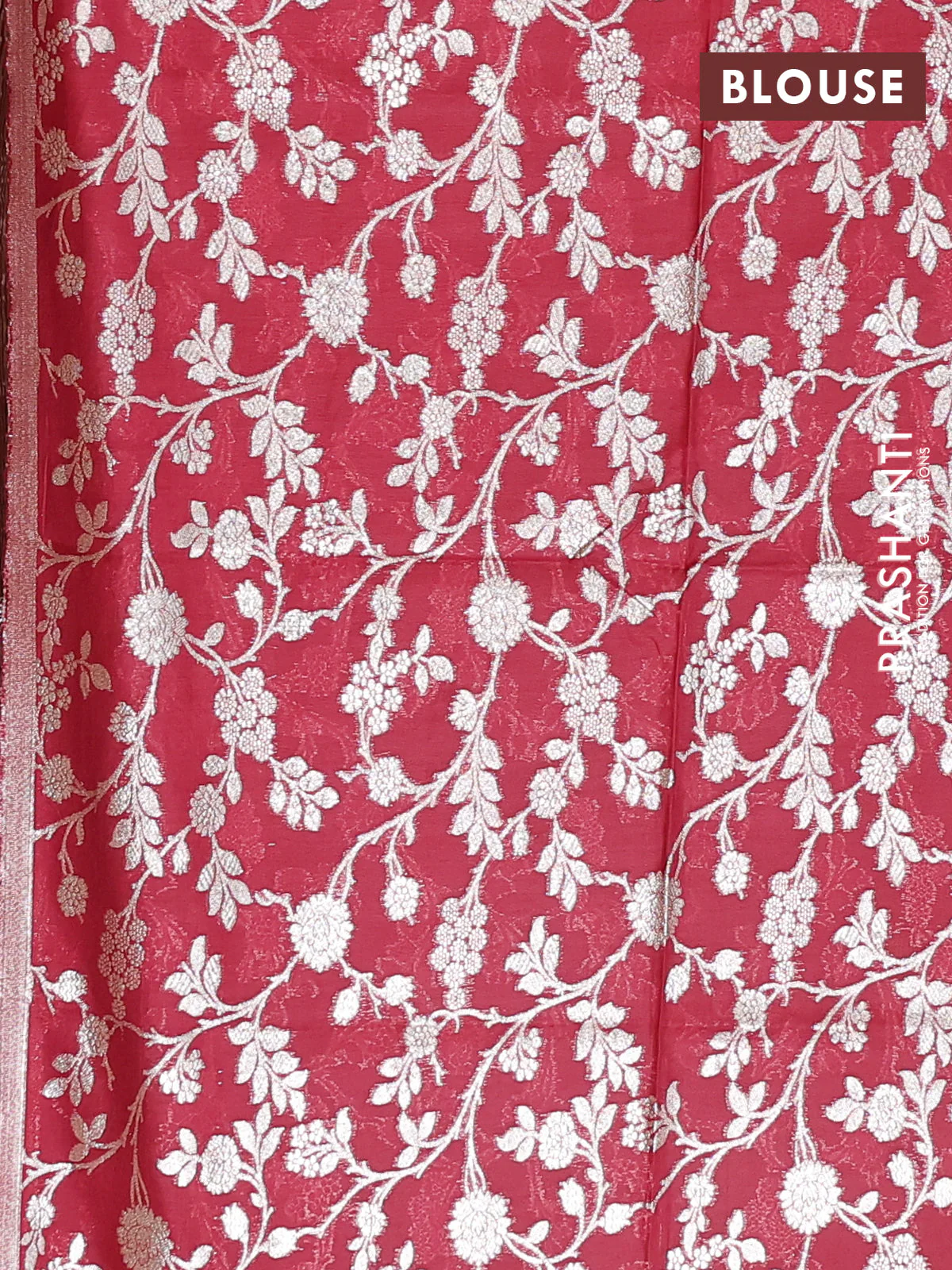 Semi mangalgiri saree light green and maroon with plain body and zari woven border - Image 4