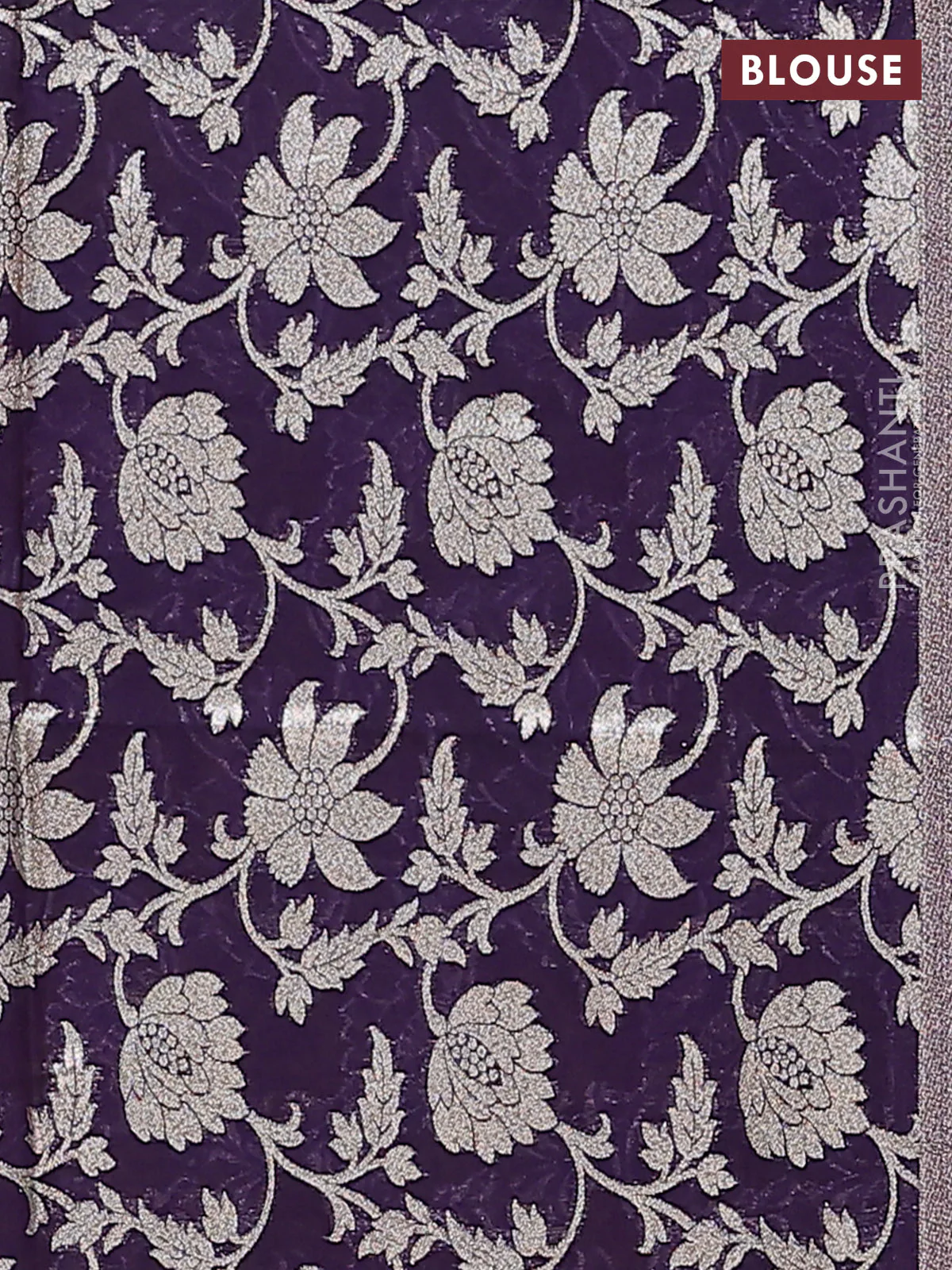 Semi mangalgiri saree lime yellow and violet with plain body and zari woven border - Image 4