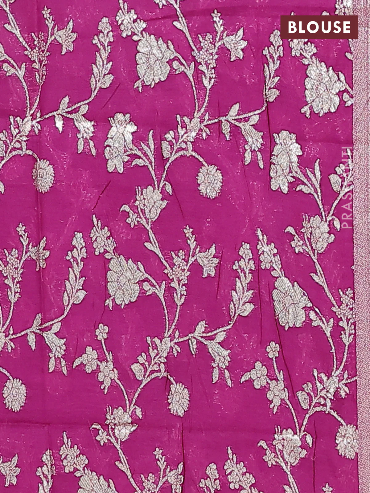 Semi mangalgiri saree pastel green and purple shade with plain body and zari woven border - Image 4