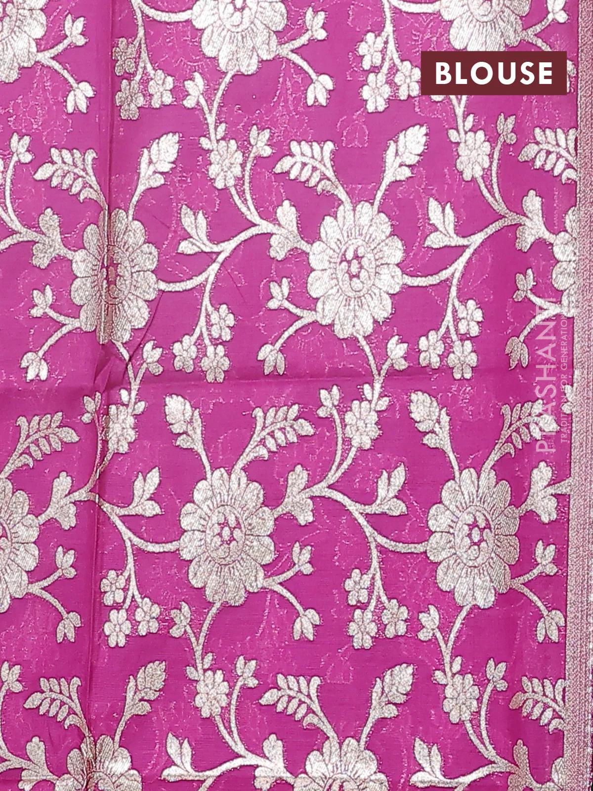 Semi mangalgiri saree pastel green and purple with plain body and zari woven border - Image 4