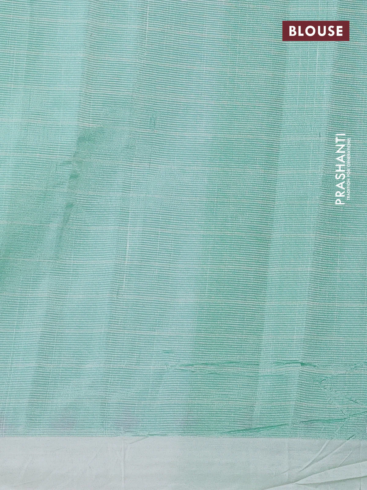 Semi Mangalgiri silk cotton saree green with checked pattern and embroidery work border - Image 3