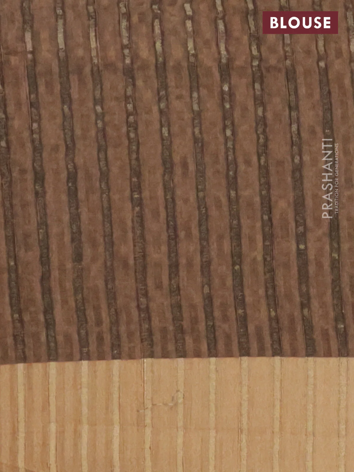 Semi matka saree brown shade and yellow with allover ikat prints and zari woven border - Image 4