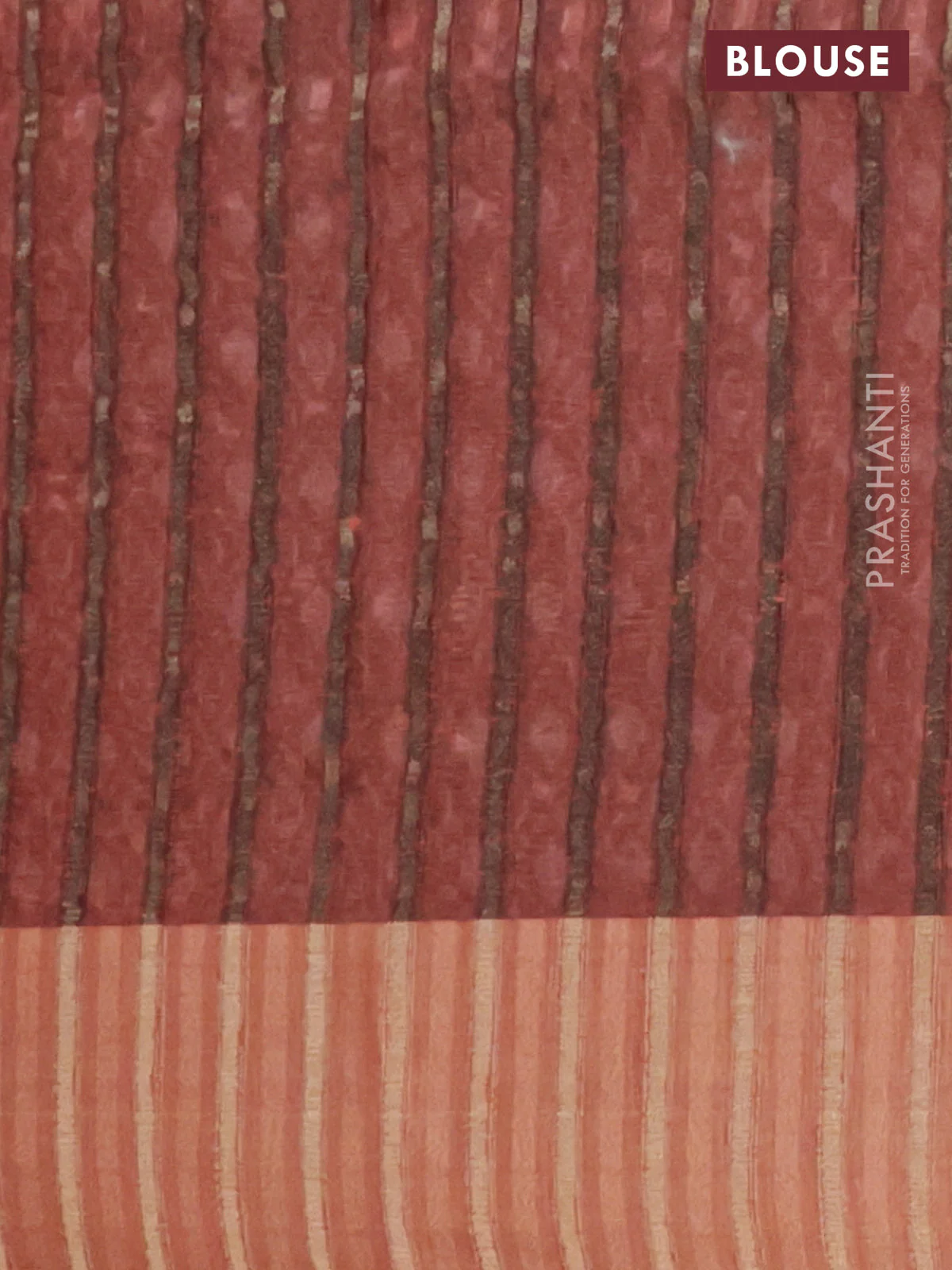 Semi matka saree chikku shade and rust shade with allover ikat prints and zari woven border - Image 4